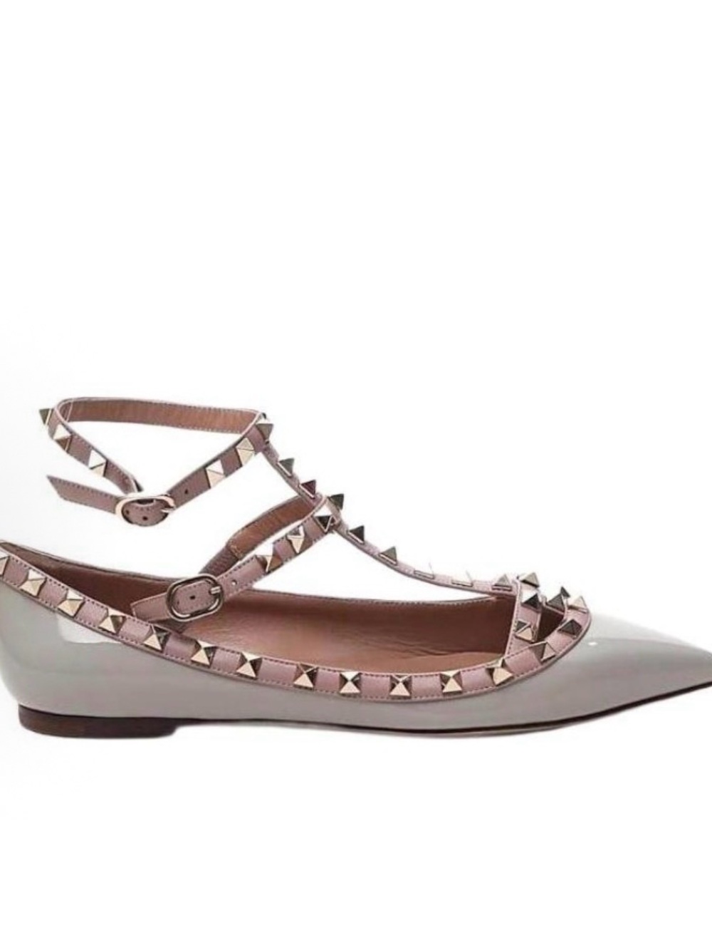 Valentino Garavani Rockstud Patent Leather Flats Size 37.5
